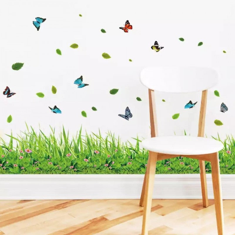 New 3D Green Grass PVC Wall Sticker