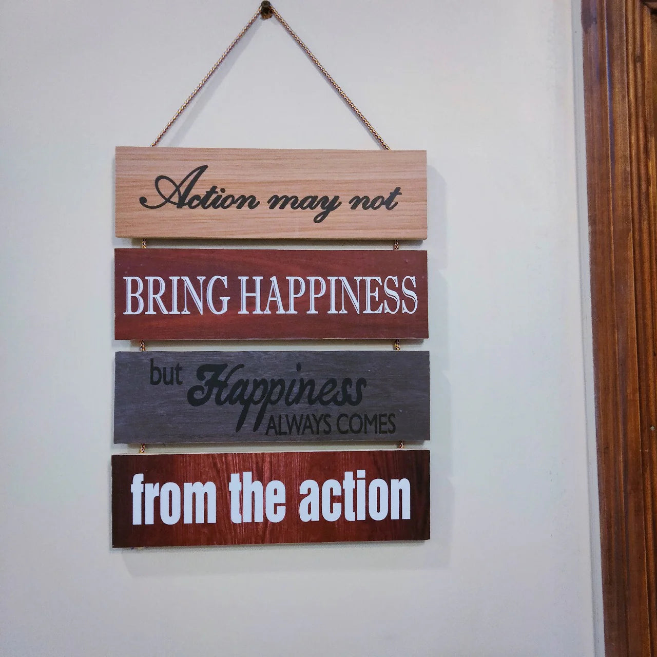 Happiness Quotation Wall hanging Wall decoration Hnaging